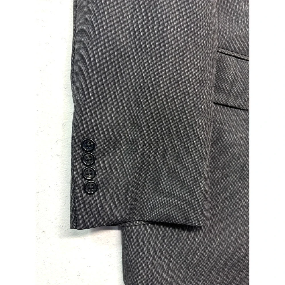 Hart Schaffner Marx 46L Gray Lightweight‎ Blazer Jacket Sport Suit Coat USA